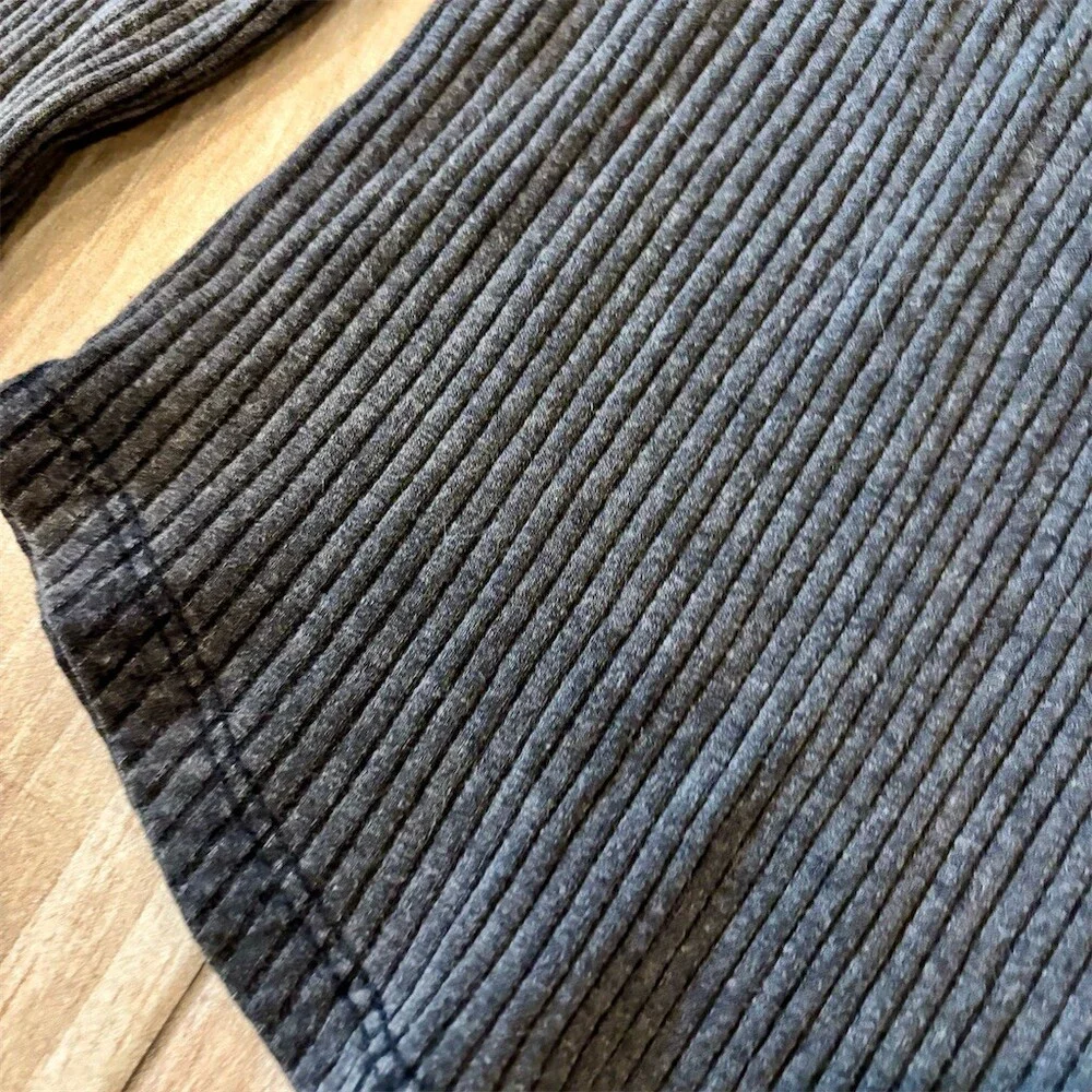 Old Navy Girls Ribbed Long Sleeve Top Black Size L (10-12) Crew Neck